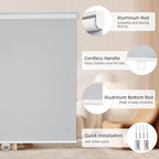 ChrisDowa Cordless Blackout Roller Shades for Windows, Thermal Insulated UV Protection Pull Down Shades, Total Blackout Window Blinds for Home, Office, Bedroom, Door (21" W x 72" H, Grey)