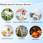 5Pack Extension Cord 10 FT, 2 Prong Power Cable for Indoor and Outdoor,US Male/Female Long Extension Cord for NEMA 1-15P to NEMA 1-15R