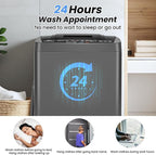 Nictemaw 2.8 Cu.ft Portable Washer, 20 lbs Capacity Full Automatic Washing Machine with Drain Pump, 10 Wash Programs & LED Display, Compact Clothes Washer for Apartments, RV, Dorm, Home