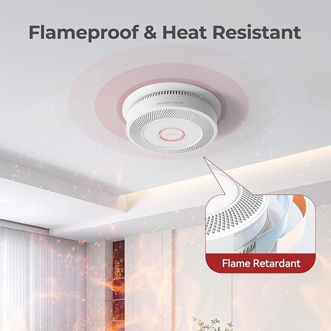 Hardwired Smoke and Carbon Monoxide Detector with Voice Alert,Wired Interconnected Smoke Alarm and Carbon Monoxide Detector Battery Backup,Fire Alarms and CO Detector for Home, 3-Pack