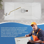 iFealClear Universal Metal Toilet Tank Flush Lever Replacement, Side Mount Toilet Handle Replacement Kit, Solid Brass Toilet Trip Lever Fits Most Toilets, Stainless Steel Chain, Brushed Nickel