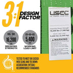 US Cargo Control 4" x 30' Winch Straps with D-Rings (10-Pack), 5,400 LBS Working Load Limit, Heavy Duty Flatbed Tie Downs, Green 4 Inch Straps for Flatbed Trailers, Trucks, and Cargo Securement