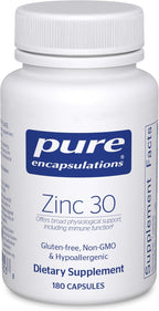 Pure Encapsulations Zinc 30 mg - Supplement for Immune System Support, Growth and Development, and Wound Healing* - with Zinc Picolinate 30 mg - 180 Capsules