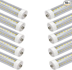 4ft T8 LED Tube Lights,36W 3600lm,White 6500K,Single Pin FA8,45.8 inches End to End,F48T12 CW 4ft LED Tube Replacemen,Ballast Bypass,Double End Power for Shop,Sign,Warehouse,Pack of 10