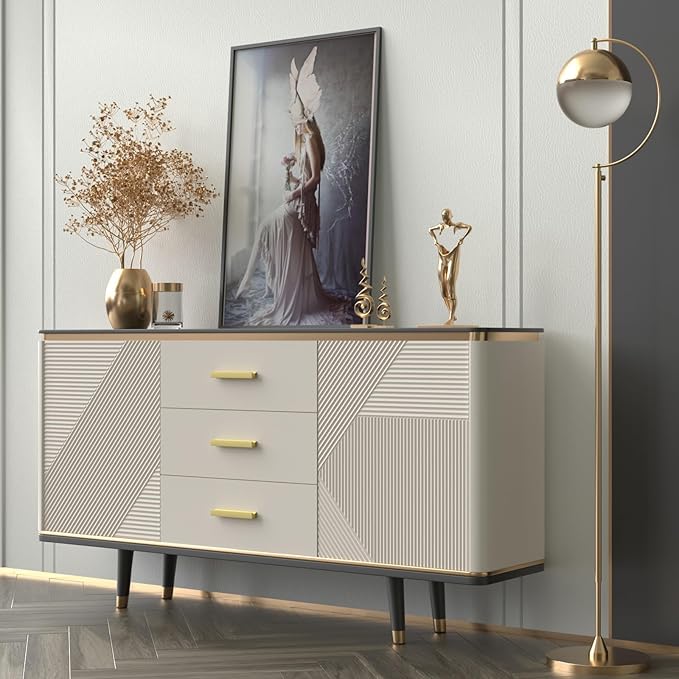 homdiy 10 Pack Adjustable Brushed Brass Cabinet Pulls 2" to 8.8" (51-224mm) Adjustable Hole Distance Drawer Pulls