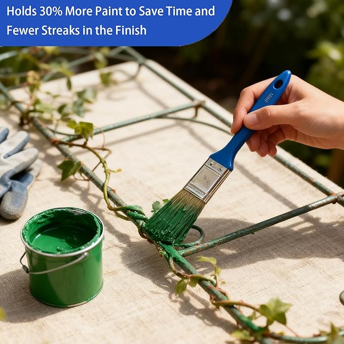 King Origin Small Paint Brush Set, 50 Pcs, 1/2 Inch (13 mm) Mini Paint Brushes for Detailed Painting, Touch-Ups, Crafts, Furniture, DIY Painting