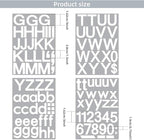 Outus 8 Sheets Vinyl Letter Stickers Self Adhesive Mailbox Alphabet and Numbers Outdoor Vinyl Letters for Scrapbooking Crafts Bulletin Board Classroom School Supplies(3 Inch,White)