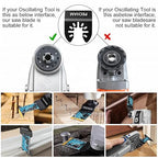 PECHAM Oscillating Tool Blade, 34PCS Universal Wood Metal Oscillating Multitool Quick Release Saw Blades Fit Porter Cable Black & Decker Rockwell Ridgid Ryobi Milwaukee DeWalt Chicago Craftsman