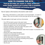 LONG TERM EWH-01 Electric Water Heater Tune-Up Kit, Includes 4500W 240V Water Heater Elements, Upper Thermostat, Lower Thermostat, Elements Gaskets