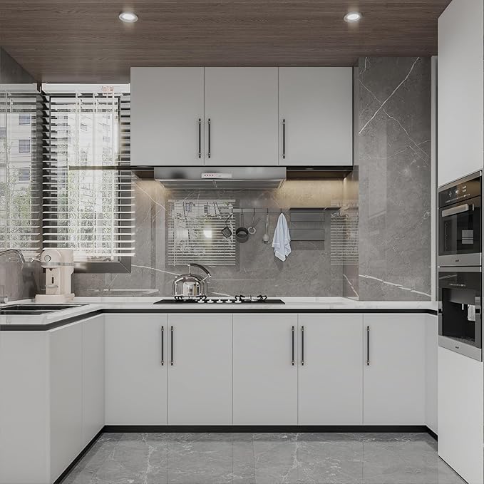 Asidrama 10 Pack 12.6 Inch(320mm) Champagne Bronze and Matte Black Kitchen Cabinet Handles, Cabinet Pulls Kitchen Cabinet Hardware Cupboard Handles Drawer Pulls