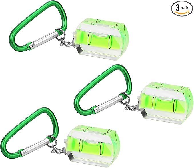 WORKPRO Small Bubble Level with Keychain 3-Pack Mini Pocket Tool Spirit Level Measuring Picture Hanging layout Tools