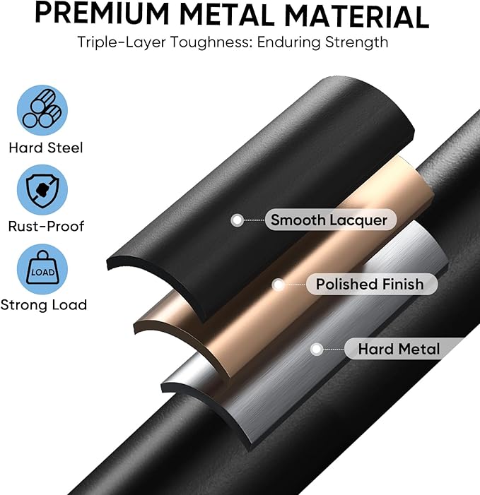 TICONN 4 Step Ladder, Heavy Duty Foldable Step Stool, Portable Steel Folding Stool for Household Garage Storage (Black)