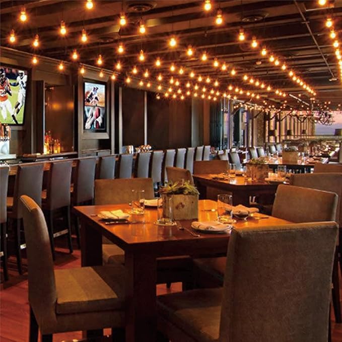 Meconard G40 Replacement Light Bulbs, E12 Candelabra Screw Base 5watt Dimmable Clear Glass Globe Incandescent Bulbs for Indoor Outdoor String Lights,Warm White,25Pack