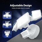 Onforu 65W LED Flood Light Motion Sensor Outdoor, 6500lm Security Light with Three Head, IP65 Waterproof Exterior Floodlight, 6500k Wall Light for Entryways Stairs Yard Garage