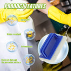 5 Pack Electric Cleaning Brush Pad Kitchen Bathroom Household Cleaning Pad Swimming Pool Wall Cleaning Brush Heavy Duty Griddle Scrubber Scouring Pad and 1 Pack Handle kit(White)