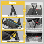 2 Step Ladder, Heavy-Duty Pass 800lb Capacity Test, Wide Anti-Slip Steps & Secure Handrail Compact, Folding Step Stool Portable Design for Home, Kitchen, Office, Pantry, Closet Use, Black