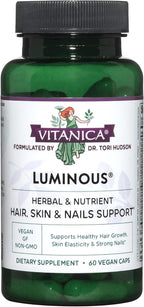 Vitanica, Luminous, Hair, Skin and Nail Support, Vegan, 60 Capsules