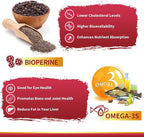 CoQ10-200mg-Softgels with PQQ, BioPerine & Omega-3, 120 Servings Coenzyme Q10(Ubiquinone) Supplement for High-Absorption, Powerful-Antioxidant, Support Heart & Energy-Production