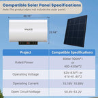 YALICE Water Heaters, Solar Power Water Heater Electric, 2200 Watts Hot Water Heater, 26 Gallons Electric Heater, without Solar Panel, YLS100GF