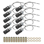 PATIKIL Candelabra Base Lamp Holder Light Socket, 10pcs UL Listed Keyless E12 Bulb Socket with 9.8" Wire Leads for E12 Incandescent LED Light Bulbs, 1.7" Tall