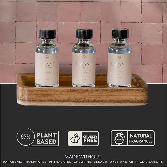 L'AVANT Collective Multipurpose Surface Cleaner Refill (Pack 3) | Provides a Powerful Clean to Remove Grease & Grime | Notes of Bergamot, Orange Blossom, Amber, Cedar | Blushed Bergamot Scent 3 x 1oz