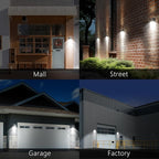 30W LED Wall Pack Light with Dusk to Dawn Sensor, 3600LM, 5000K Daylight, 120Vac Led Porch Lights, IP65 Waterproof Outdoor Security Lighting for Garage Warehouse Garden, ETL Certified, 6 Pack