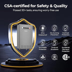 FOGATTI Natural Gas Tankless Water Heater Outdoor - Max 8.1 GPM 180,000 BTU, CSA Certified Compact Design On Demand Instant Hot Water Heater - Instagas Comfort 180S Series