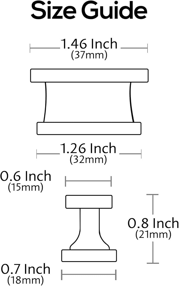 Alzassbg 10 Pack Brushed Black Nickel Cabinet Knobs, 1.46 Inch(37mm) Rectangle Kitchen Hardware Knobs for Cabinets and Drawers AL6061BBN