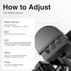 Onforu 120W 12000LM LED Security Lights Motion Sensor Outdoor, Dusk to Dawn Flood Lighting, 5 Heads 360° Wide Angle Illumination, 6500K IP65 Waterproof Hardwired Floodlight Motion Detection (Black)