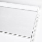 ALLBRIGHT 100% Blackout Roller Blinds Woven Shades with Striped Jacquard, Cordless Window Shades, UV Protection Fabric, Easy-Install for Indoor Home & Office, White Old, 28" W x 72" H