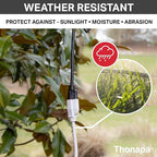 25 ft White Extension Cord 3 Prong for Indoor & Outdoor, 13 Amp White Outdoor Extension Cord 25 Foot, 16 AWG Electrical Cable SJTW for Landscaping, Lawn, Lamp, Home & Office - US Veteran Owned