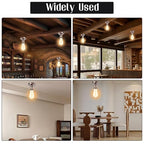 E26/E27 Screw Head Light Socket 100-240V Vintage Ceiling Light Wall Lamp Bulb Holder Socket for Hallway,Kitchen,Basement,Garage,Bar,Restaurant (Bronze)