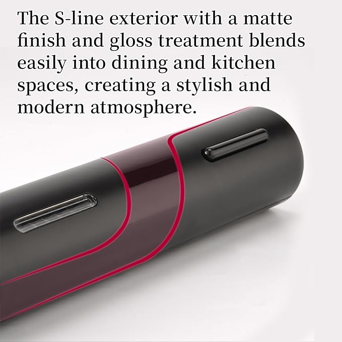 Electric Wine Opener, Battery-Powered, Cork Puller, Foil Cutter Included, Simple Design, Effortless and Enjoyable Wine Cork Removal, Convenient Wine Accessory, Best Choice for Wine Lovers(Black)
