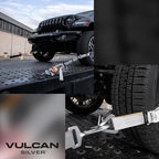 VULCAN Ultimate Axle Tie Down Kit - Silver Series Webbing - Includes (2) 22 Inch and (2) 36 Inch Axle Straps, (2) 96 Inch Snap Hook Ratchet Strap, and (2) 112 Inch Loop Tie Down Combinations