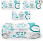 3 Pack Surface Cleaning Wipes Bleach Free, All-Purpose Cleaner for Bathroom, Kitchen, Office, 72 Count Soft Flow, Fresh Scent, Lint Free & Durable