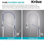 Kraus Bolden 2-in-1 Pull-Down Single Handle Kitchen Sink Filter Water Faucet for Reverse Osmosis or Water Filtration System in Brushed Brass, KFF-1610BB