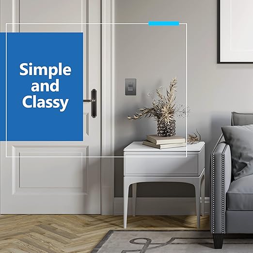 LIDER Minimalist Design Matte Finish Lighted 4-Way Decorator Light Switch, Four Way Frameless Rocker Switch, Residential/Commercial Grade, 15A 120V/277V, UL Listed, LS15-4W-SG, Space Gray