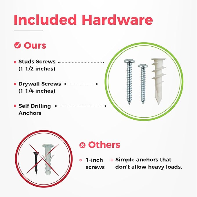 TIDYME Garage Tool Organizer Wall Mount - 48 inches - Sturdy Storage Rack with Adjustable Hooks, Anti-Rust - Easy Installation, 300lbs Capacity - Garden Tool Organizer (03 Racks & 06 Hooks)