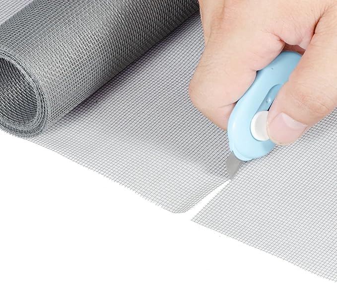 Windows Screen and Screen Door Replacement, 48"x118" Durable Fiberglass Screen Mesh- Window Screen & Sliding Screen Door Repair for Patio and Windows, Tooltriz