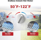 Tankless Water Heater, Camplux 1.58 GPM Propane Portable Water Heater With Pump Kit, White