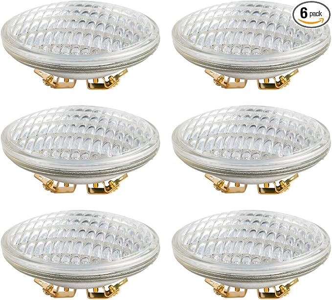 PAR36 LED Landscape Bulb 12V 12W 1280LM 100W Halogen Landscape Bulbs 6000K AC/DC 12-36V, Water Resistant, PAR36 LED 12V Flood Light Tractor Light, 6 Pack