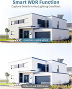 《130°Wide Angle & 2-Way Audio 》4K Outdoor Wired Security Camera System,360 Degrees Security PTZ IP Cameras,Surveillance Video Equipment, Surveillance DVR Kits