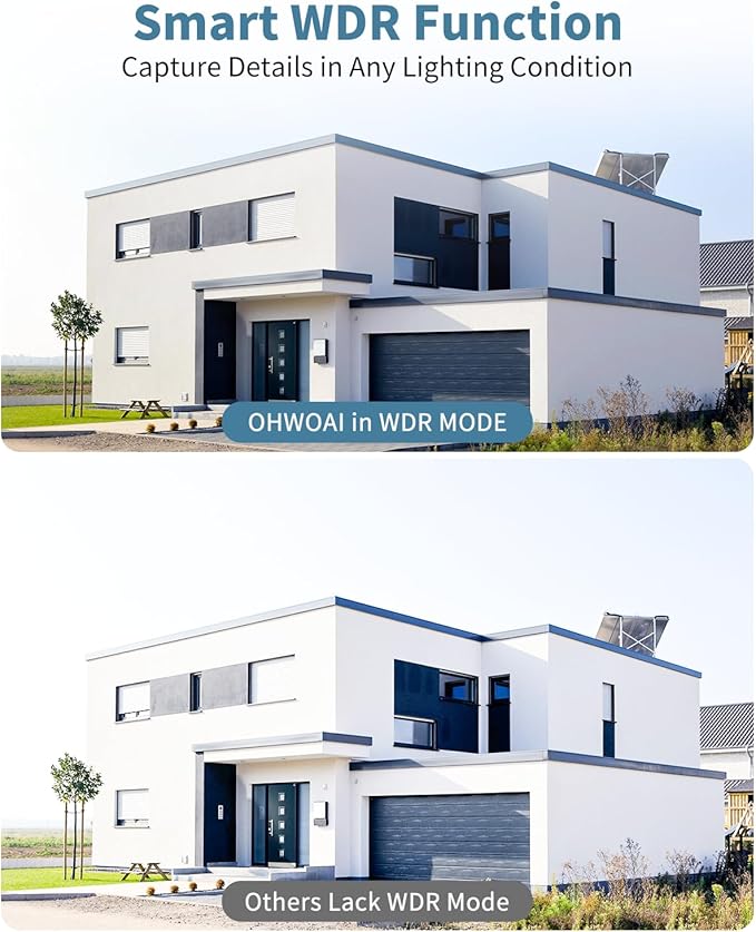 《130°Wide Angle-Lens & Dual Power Mode》Outdoor CCTV Security Camera System with 2-Way Audio,8.0MP IP Wired Security Cameras,Home Surveillance Video Equipment with 4K NVR