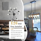 3.2 Inch 4000K Neutral White E26 LED Bulb 60 Watt Equal, AC 120V 600LM Edison Bulbs Dimmable, 6W T10 Tubular Filament Light Bulbs Clear Glass for Fan Pendant Wall Light, UL Listed-6 Pack