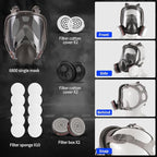 Full Face Gas Mask - Gas Masks Survival Nuclear and Chemical, Reusable Respirator Mask (6800+P-A-1)