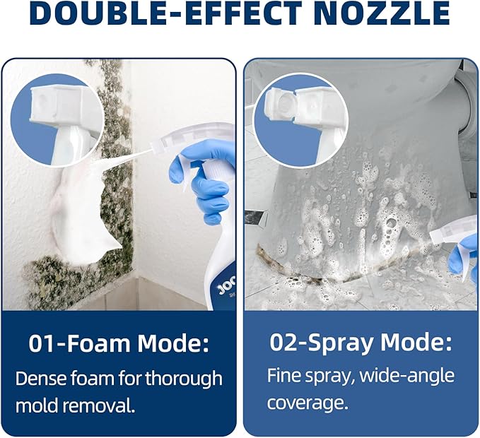 Jocecury 500ML Foaming Stain Remover Spray, Multi-Purpose Foam Cleaner for Bathroom, Kitchen & Hard Surfaces,Deep Penetrating Grout & Glass Stains Instantly