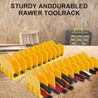 Plier Organizer,4 Pack Pliers Organizer for Tools Cutters with Extendable Design & Non-Slip Rubber Base, 40 Slots Tool Box Organizers for Pliers, Wrenches, Screwdrivers,Yellow