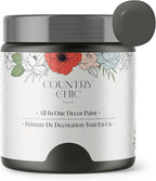 Country Chic All-in-One Chalk Paint for Furniture, Cabinets, Home Decor, Eco-Friendly, Matte Finish, Built-In Primer & Top Coat for Wood, Metal - Dark Roast (Dark Brown) - 4 oz (118 ml)