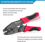 Crimping Tool for Spark Plug Ignition Wire, 8.5mm Ratchet Spark Plug Wire Crimper - Crimping Pliers - Electrical Terminal Crimping Tool