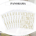 8 Sheets Vinyl Letter Stickers Waterproof Self Adhesive Letter Numbers Alphabet Modern Mailbox Numbers Sticker for Back to School DIY Mailbox House Home Business Address(2 Inch,Gold)